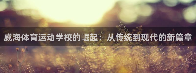 3377体育官网下载平台APP：威海体育运动学校的崛起：从传